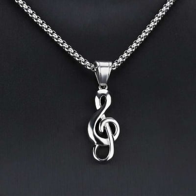 Picture of New Men Fashion Jewellery Tiktok Stylish Necklaces Chain For Men - Silver