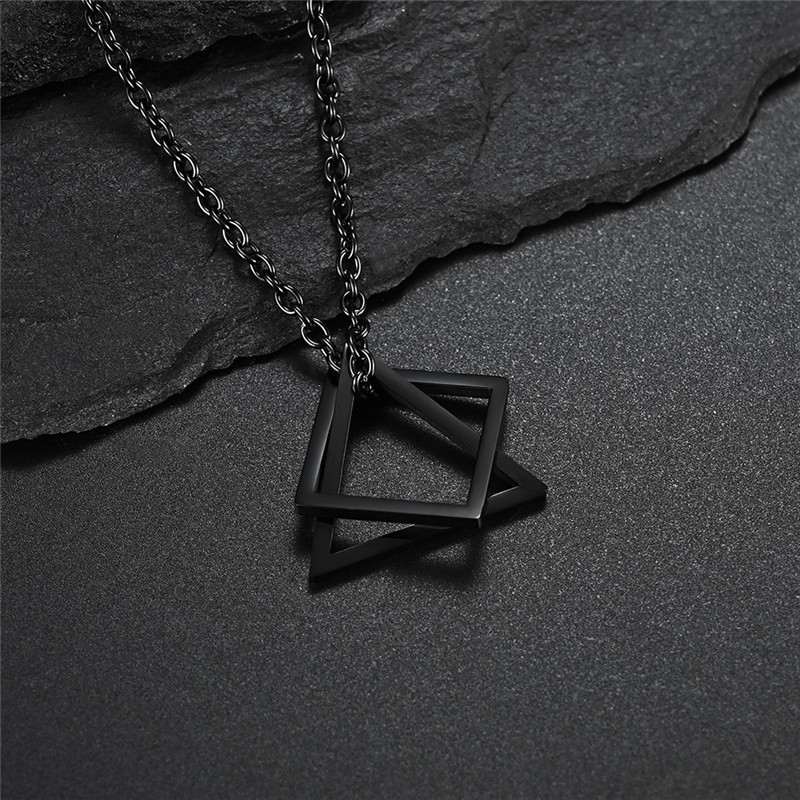 Picture of Anchor Chain Pendants Necklace rendy Simple Stainless Steel Chain Jewellery Gift - Modern - Choice Expression - Black