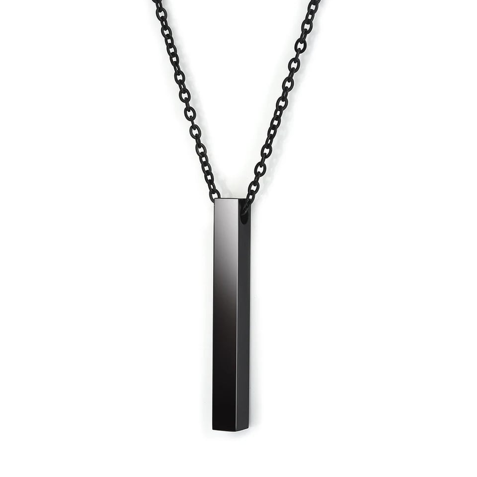 Picture of Tone Rolo Rofe Chain Stainless Steel Necklace For Men - Black