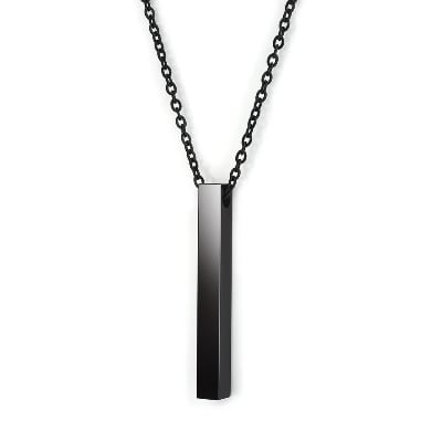 Picture of Tone Rolo Rofe Chain Stainless Steel Necklace For Men - Black
