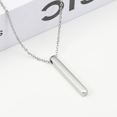Picture of Men's Stainless Steel Pendant Necklace Tiktok Stylish Chain for men - Silver
