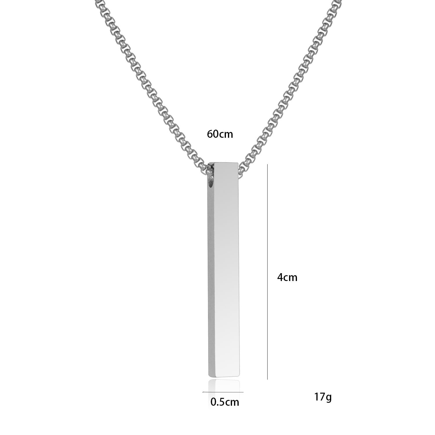 Picture of Men's Stainless Steel Pendant Necklace Tiktok Stylish Chain for men - Silver