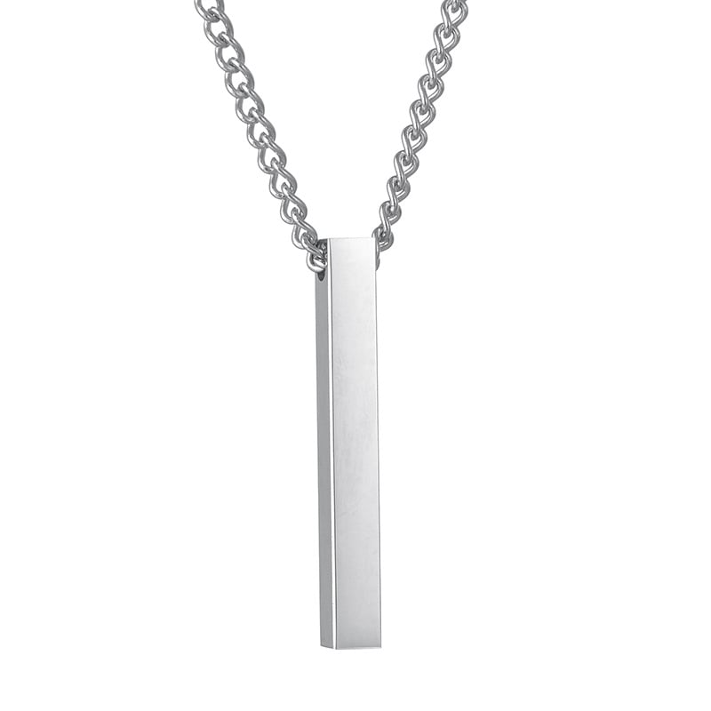 Picture of Men's Stainless Steel Pendant Necklace Tiktok Stylish Chain for men - Silver