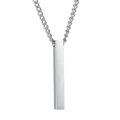 Picture of Men's Stainless Steel Pendant Necklace Tiktok Stylish Chain for men - Silver