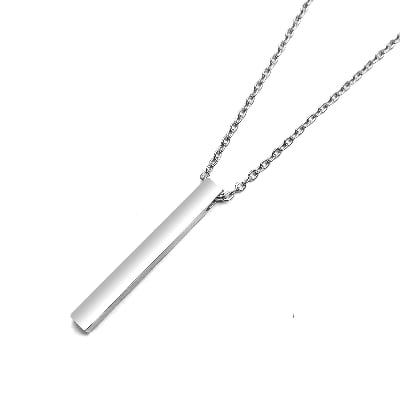 Picture of Men's Stainless Steel Pendant Necklace Tiktok Stylish Chain for men - Silver