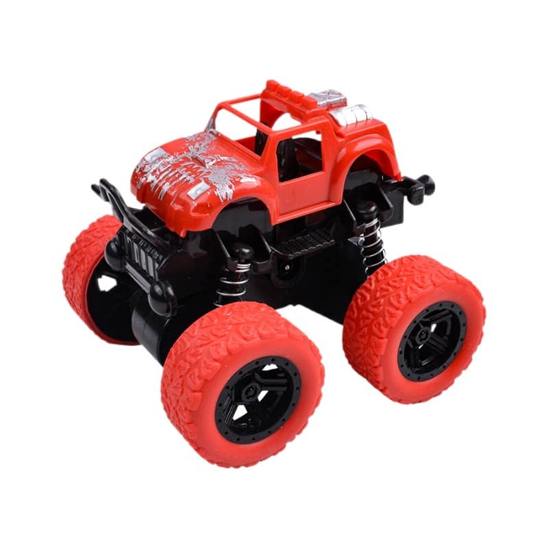 Picture of Red Mini Monster Truck Pull Back Cars Toys, Manual 360 Degree Stunt Truck Red - Red