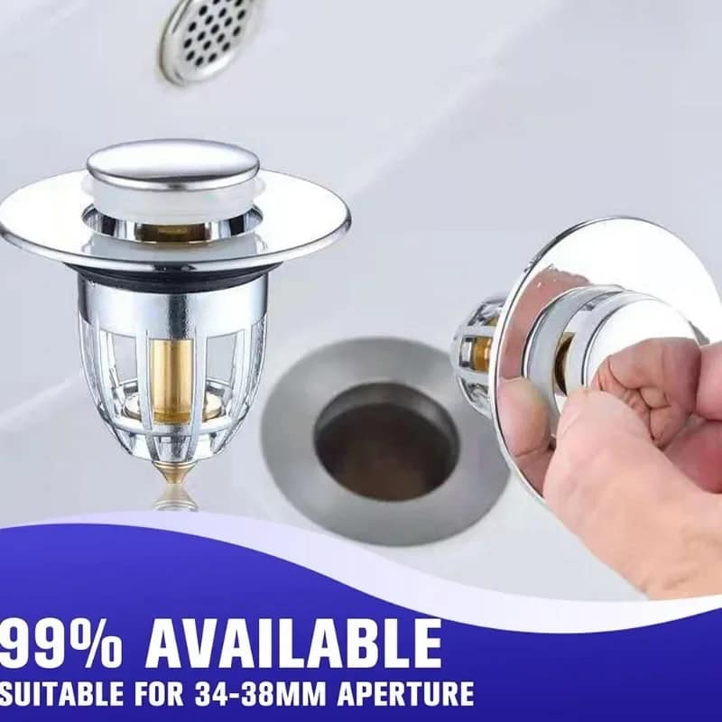 Picture of New bathroom sink stopper replacement,Pop-up Stainless Steel Sink - Silver