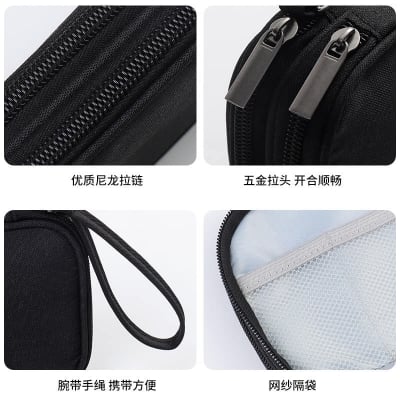 Picture of Tech Organizer Travel Case, Bevegekos Carry Tech Kit for Electronics and Accessories (Medium, Black) - Black