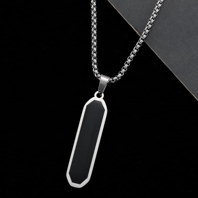 Picture of Men's Punk Dragon Stainless Steel Chain Pendant Necklace For Men / Necklace For Men - Silver