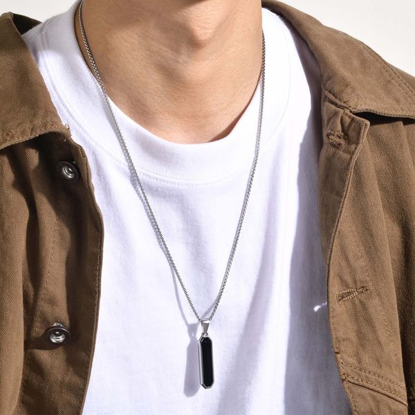 Picture of Men's Punk Dragon Stainless Steel Chain Pendant Necklace For Men / Necklace For Men - Silver