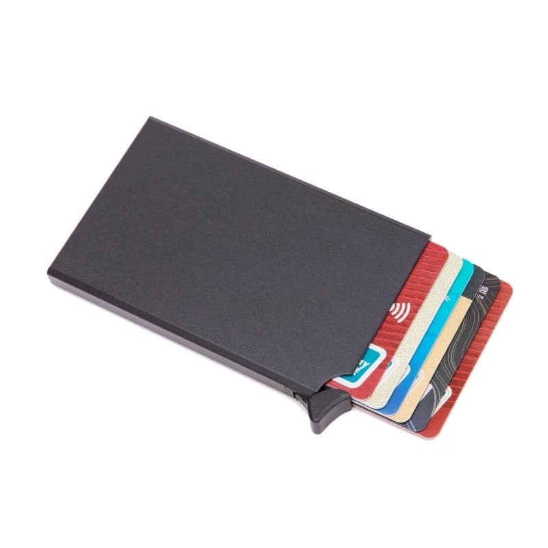 Picture of Smart Wallet Card Holder Credit Id Bank Card Holder For Men Women/Card Holder Leather Purse For Cards Case Wallet For Credit Id Bank Card Holder - Black