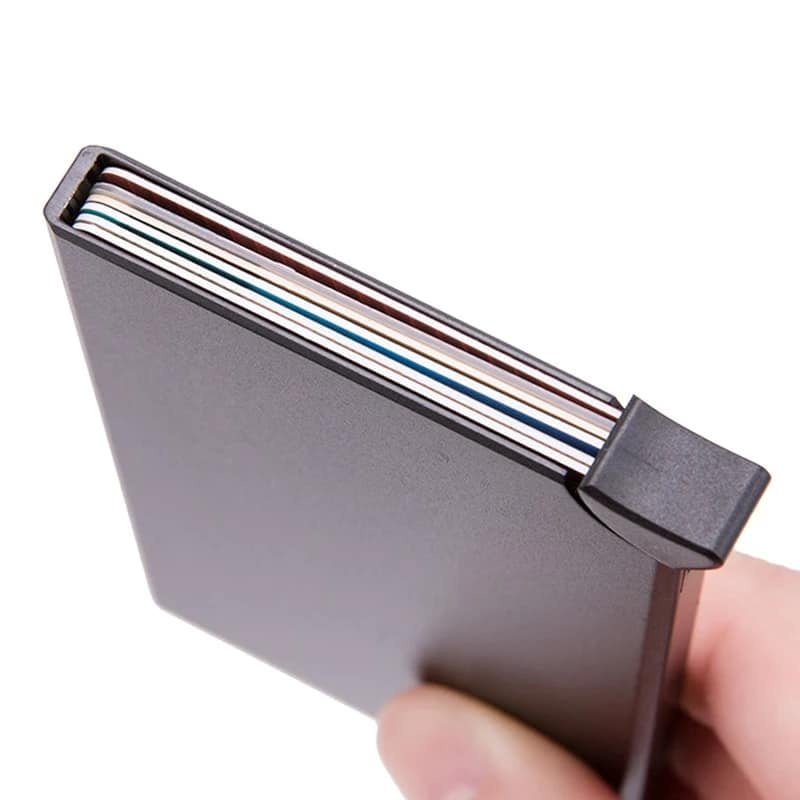 Picture of Smart Wallet Card Holder Credit Id Bank Card Holder For Men Women/Card Holder Leather Purse For Cards Case Wallet For Credit Id Bank Card Holder - Black
