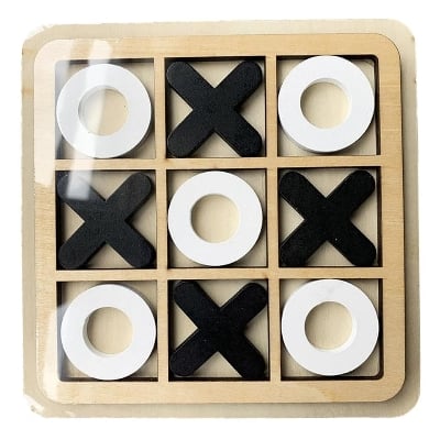 Picture of Wooden XO Tic Tac Toe Game Board Entertainment, Great Gift For