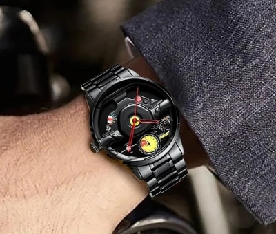 Picture of Men's Watch  Sanda model new luxury fashion stainless steel quartz movement wrist-watch - Black