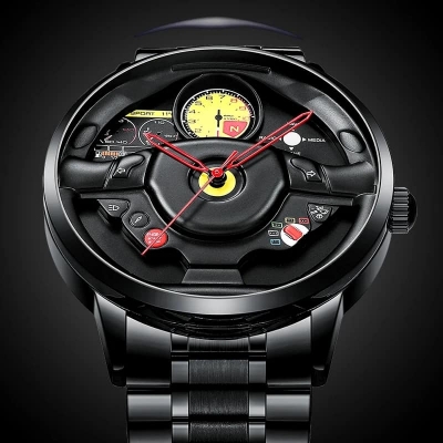 Picture of Men's Watch  Sanda model new luxury fashion stainless steel quartz movement wrist-watch - Black