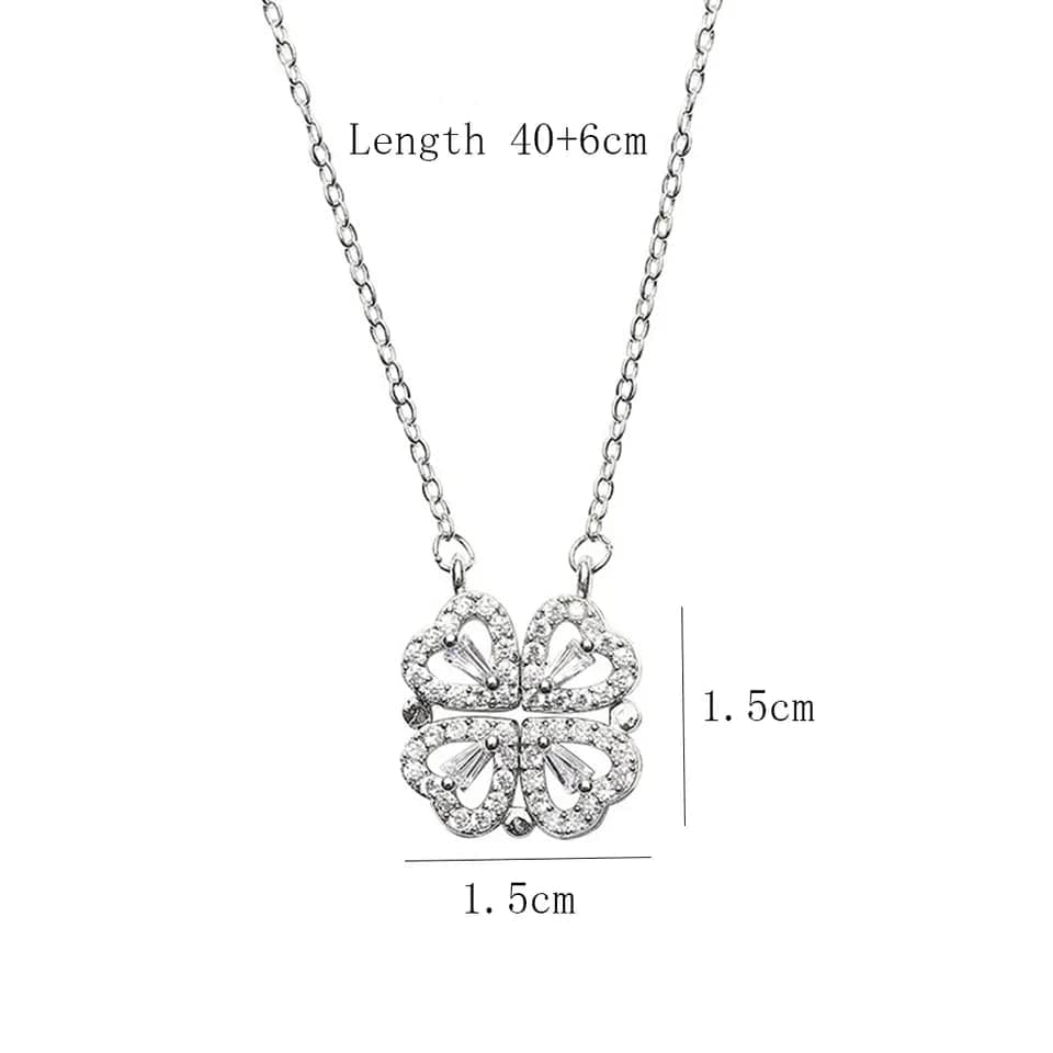 Picture of Magnetic Love Pendant Sweater Chain Long Multi-Layer Necklaces For Women Fashion - Silver