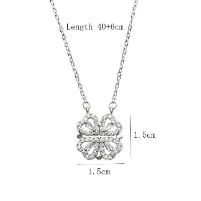 Picture of Magnetic Love Pendant Sweater Chain Long Multi-Layer Necklaces For Women Fashion - Silver