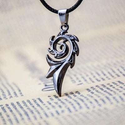Picture of Black Rope Chain Stainless Steel Men Flame Dragon Pendant Necklace For Men - Black