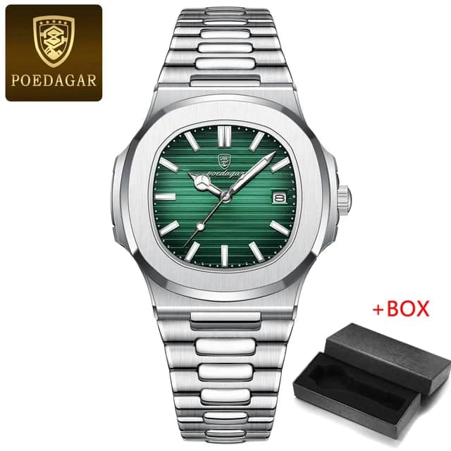 Picture of POEDAGAR New Fashion Men's Watches Top Brand Stainless Steel Luxury Men Quartz Wristwatches Relogio Masculino