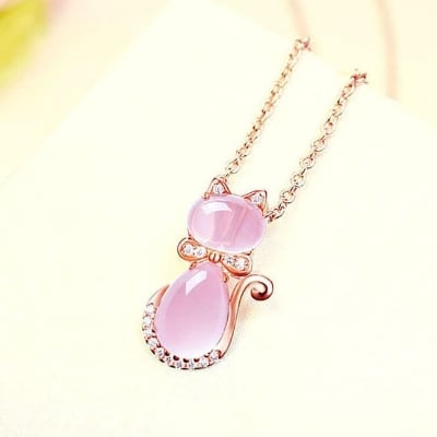 Picture of New Korean  Cat Shape Necklaces Chain For Women - Gold