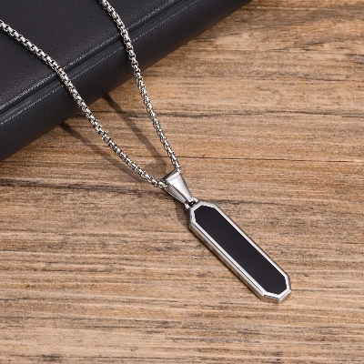 Picture of Men's Punk Dragon Stainless Steel Chain Pendant Necklace For Men / Necklace For Men - Silver
