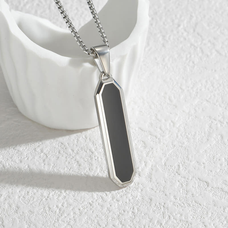 Picture of Men's Punk Dragon Stainless Steel Chain Pendant Necklace For Men / Necklace For Men - Silver