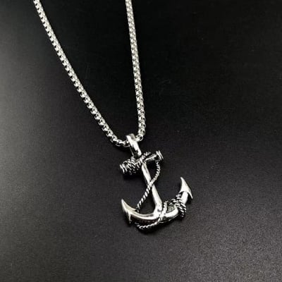 Picture of Trendy Simple Stainless Steel Chain Jewellery Gift For Men - Durabilty Assured - Well Inspired & Crafted - Silver