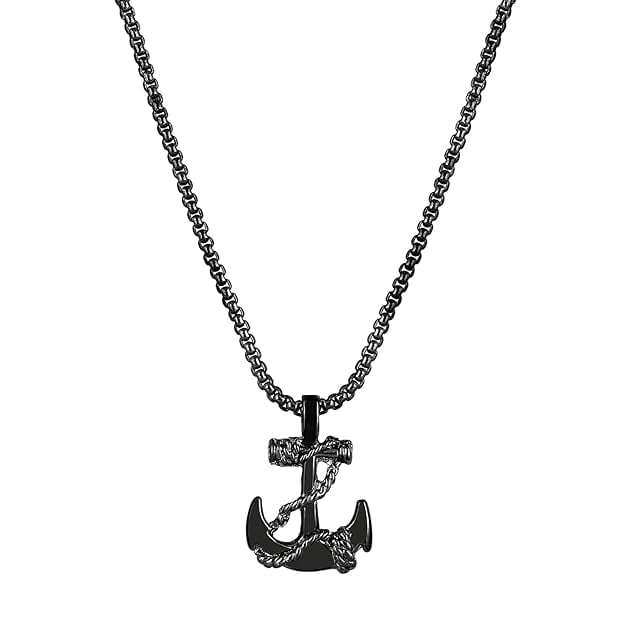 Picture of Man Necklaces Chain Pendants Unique Fashion Jewelry Gift For Men - Black