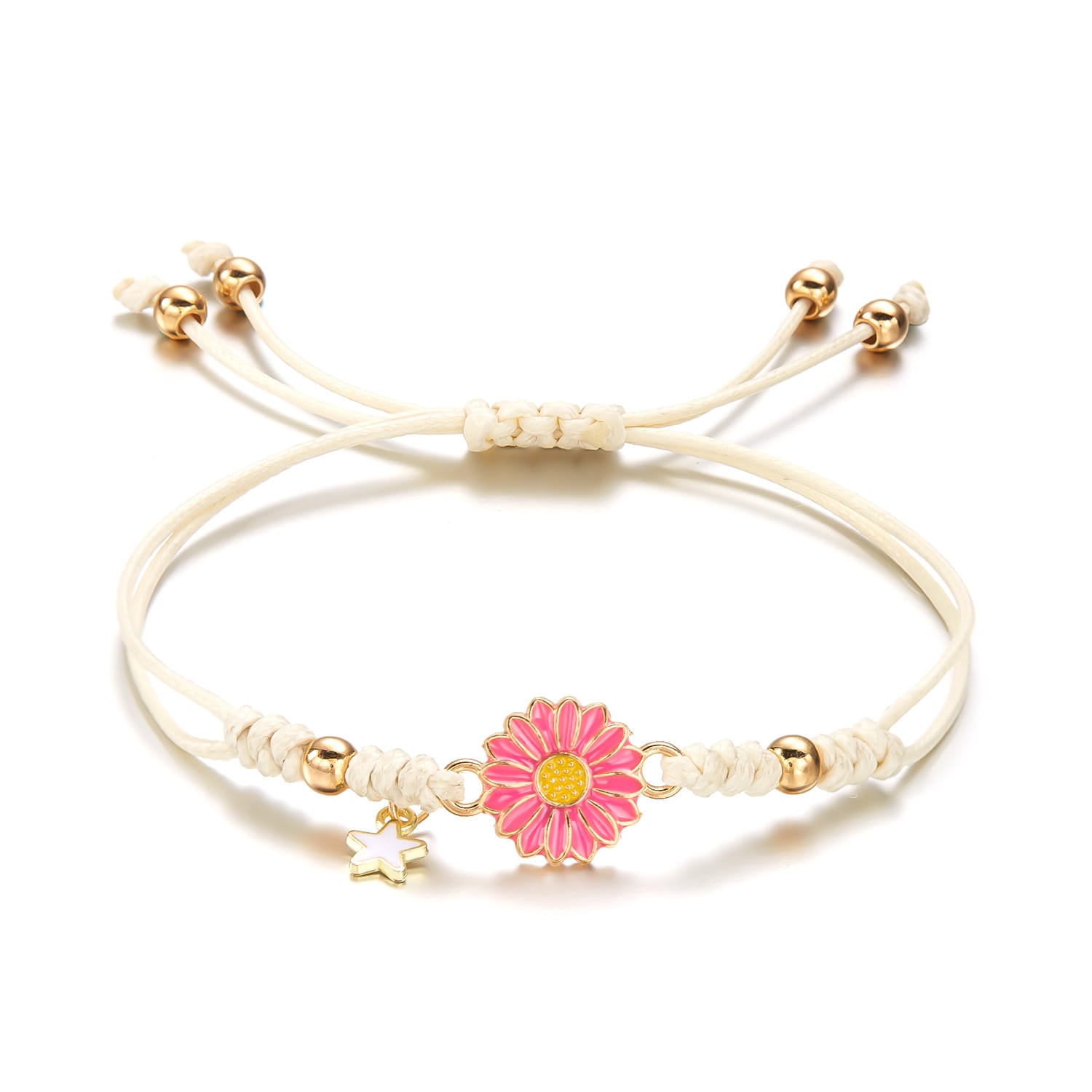 Picture of Korean Cute Sunflower Bracelets for Women Girls Woven - Bracelet For Women