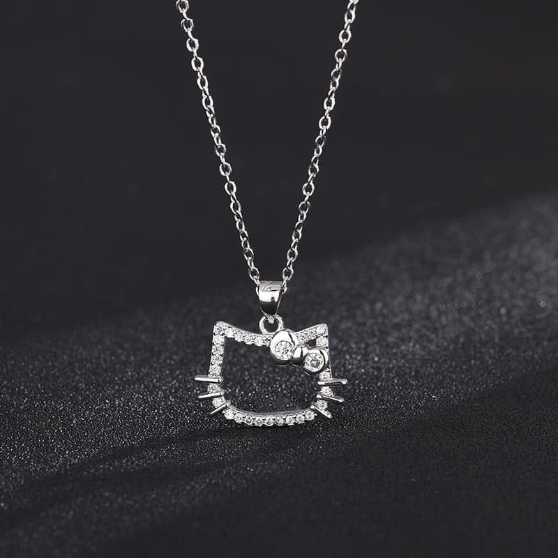 Picture of Japan Korea Elegant Hello Kitty For Women Girls Sweet Colorful Metal Chain Hello Kitty Aesthetic Jewelry -for Women-for Girls - Silver