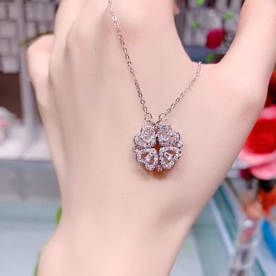 Picture of Magnetic Love Pendant Sweater Chain Long Multi-Layer Necklaces For Women Fashion - Silver