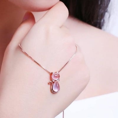 Picture of New Korean  Cat Shape Necklaces Chain For Women - Gold