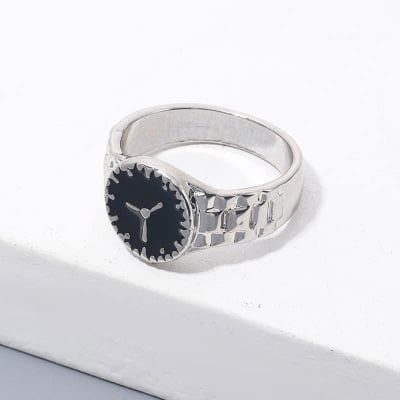 Picture of Korean Ins Simple Watch Shape Design Opening Rings Girl Accerssories Gift - Silver
