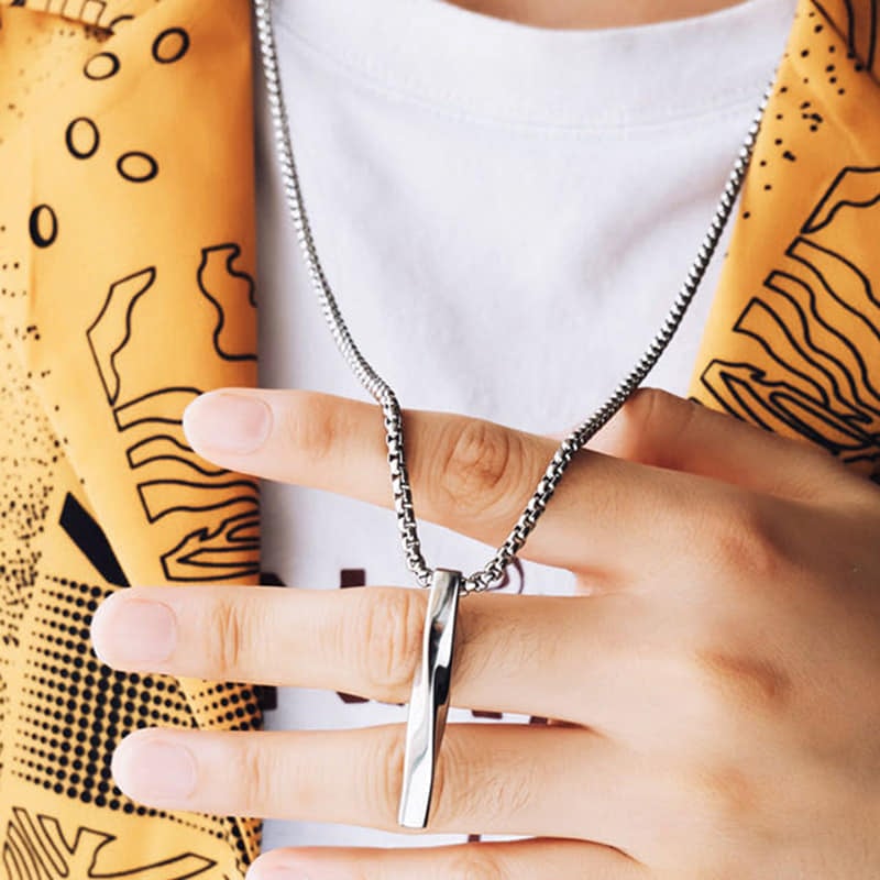 Picture of High Quality Men Fashion Jewellery Stainless Steel Round Chain Necklaces - Silver