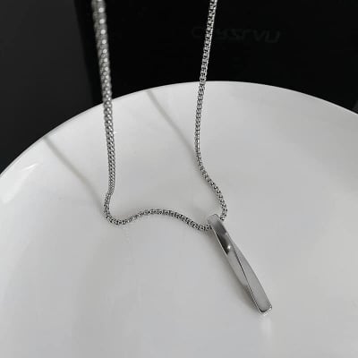 Picture of High Quality Men Fashion Jewellery Stainless Steel Round Chain Necklaces - Silver