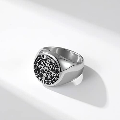 Picture of Finger Ring for Men Silver Finger Ring - Silver