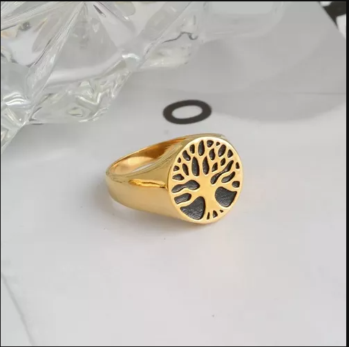 Picture of Steel Finger Ring- Fashionable Man's Finger Ring - Gold
