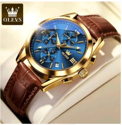 Picture of OLEVS Top Luxury Leather Analog Quartz Fashionable Watch For Men
