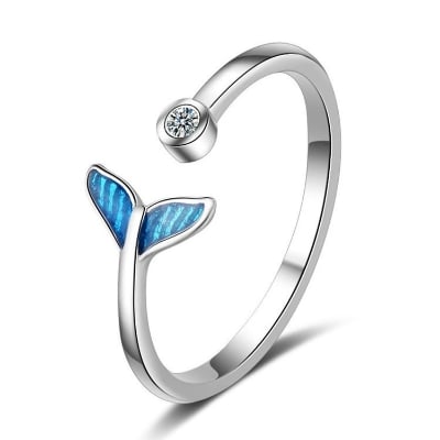 Picture of Women and girls Marine Fantasy Whale Tail Ring - Adjustable