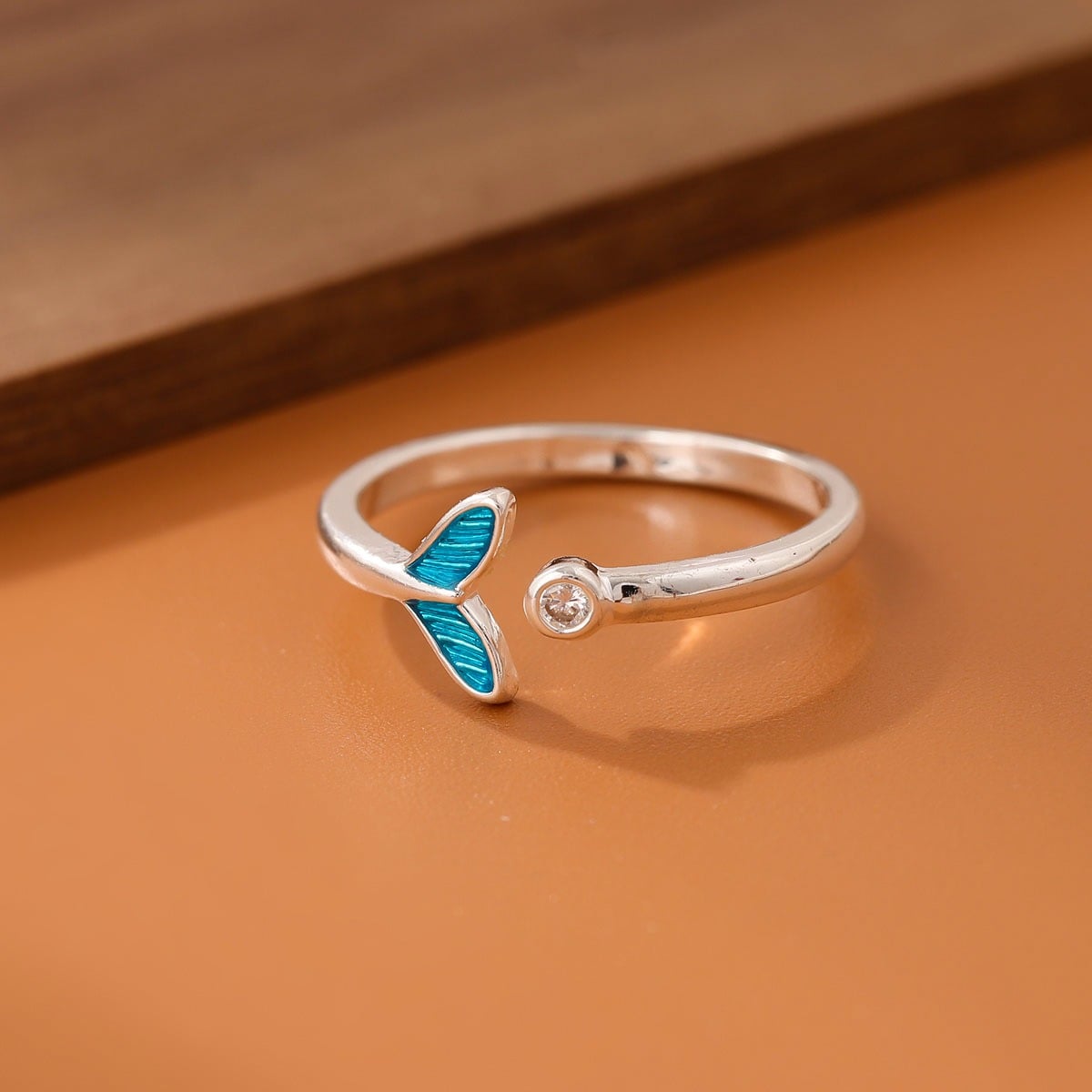 Picture of Women and girls Marine Fantasy Whale Tail Ring - Adjustable