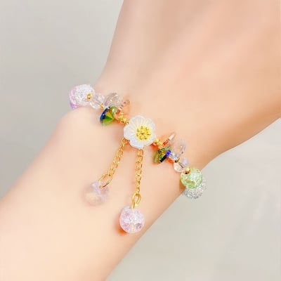 Picture of Dreamy Petal Charm Bracelet Women and Girls - Multicolor