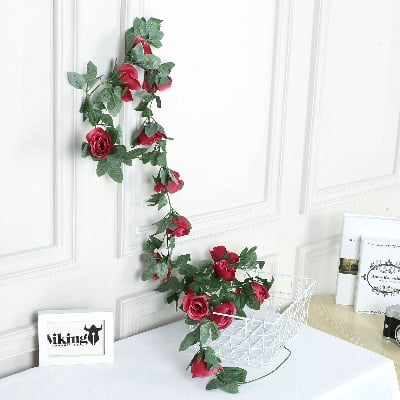 Picture of Romantic Rose Wall Art: Decorative Flower Letter for Home & Events - Red