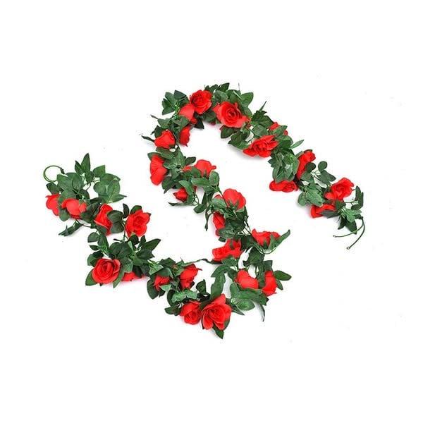 Picture of Romantic Rose Wall Art: Decorative Flower Letter for Home & Events - Red
