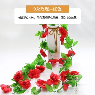 Picture of Romantic Rose Wall Art: Decorative Flower Letter for Home & Events - Red