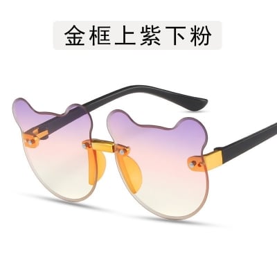 Picture of Cuddly Teddy Cub Oversized Transparent Gradient Sunglasses for Fun-Loving Kids - Not Specified