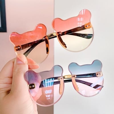 Picture of Cuddly Teddy Cub Oversized Transparent Gradient Sunglasses for Fun-Loving Kids - Not Specified