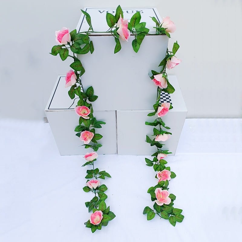 Picture of Ethereal Bloom: Handmade Rose Vine Initial for Nursery & Living Spaces - Pink