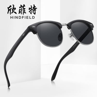 Picture of hot Square Frame Sunglasses for Men Original Driving Driver Exclusive Vintage Casual Sunscreen Glasses Shades for Male 2025 - Black