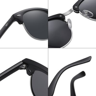 Picture of hot Square Frame Sunglasses for Men Original Driving Driver Exclusive Vintage Casual Sunscreen Glasses Shades for Male 2025 - Black