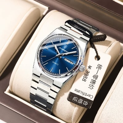 Picture of Premium Leather Band Watch with Golden Accents and Roman Numerals